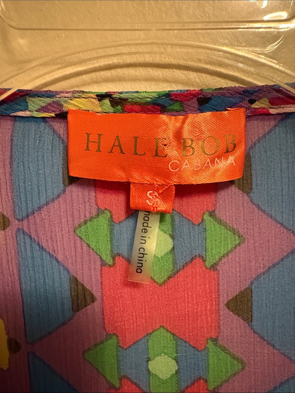 Hale Bob Purple Multi Geometric Sheer Silk Tunic/Coverup - Picture 2 of 12